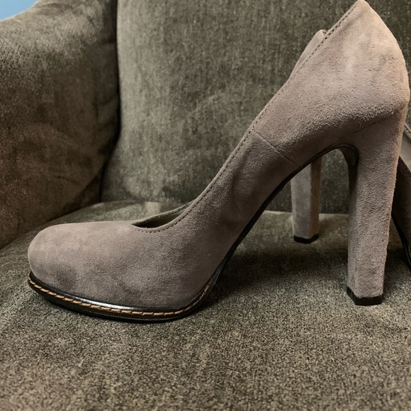 Grey Suede Heels - Picture 4 of 8
